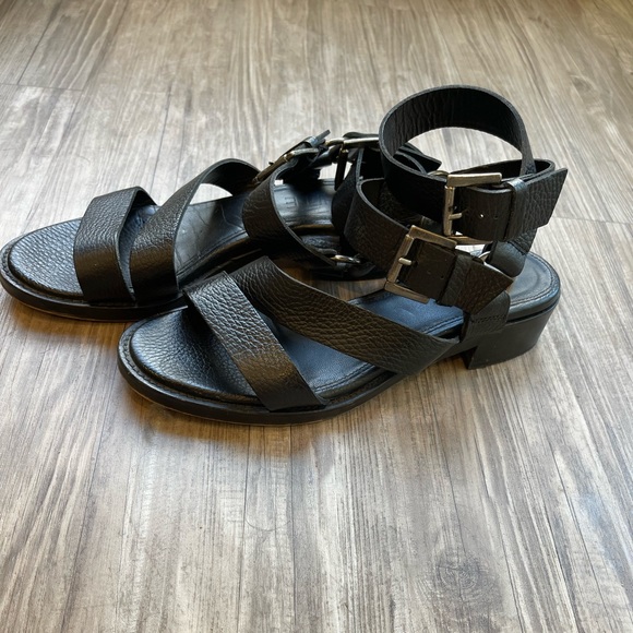 ASOS WHITE Lotus Chunky Leather Sandals - Picture 5 of 8